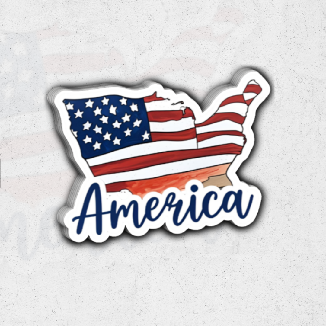 America country (SK Exclusive)- glossy vinyl sticker