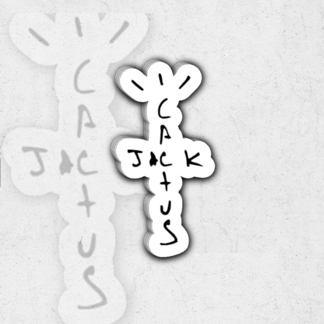 Travis Scott Cactus Jack - glossy vinyl sticker