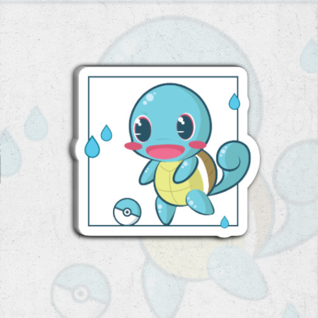 pokémon Squirtle - clear vinyl sticker