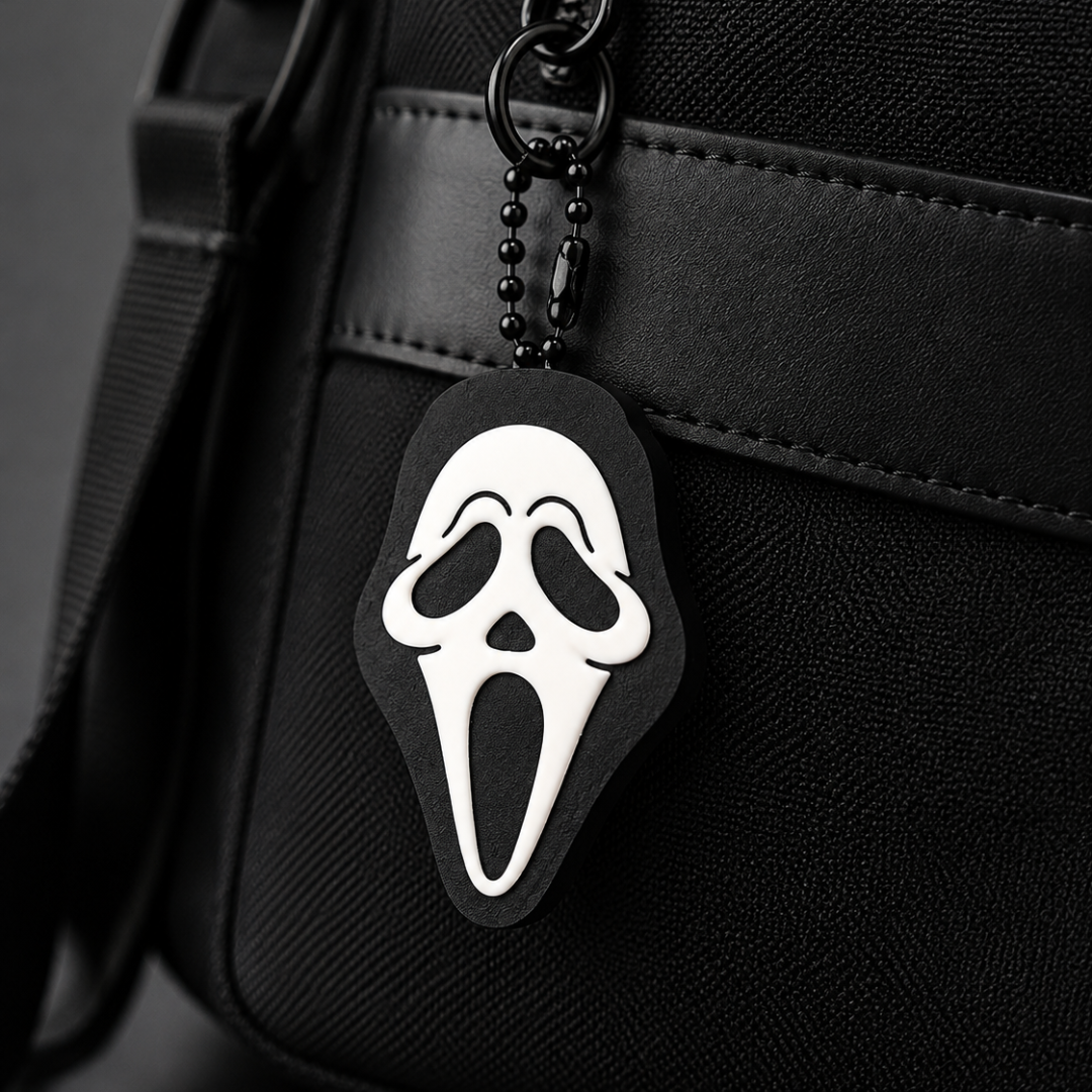 Ghost face scream Keychain clicker