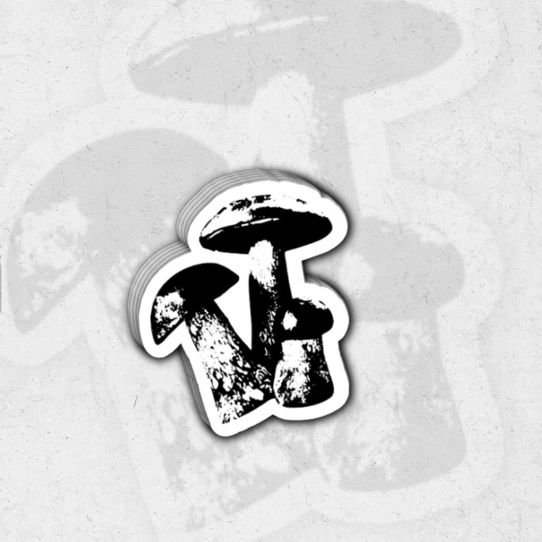 The last of us square mushrooms - Holographic vinyl sticker