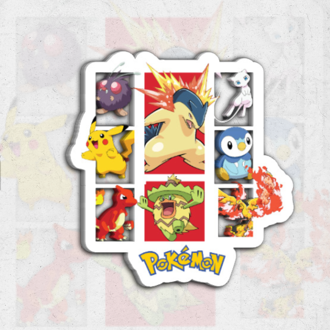 Pokémon - clear vinyl sticker