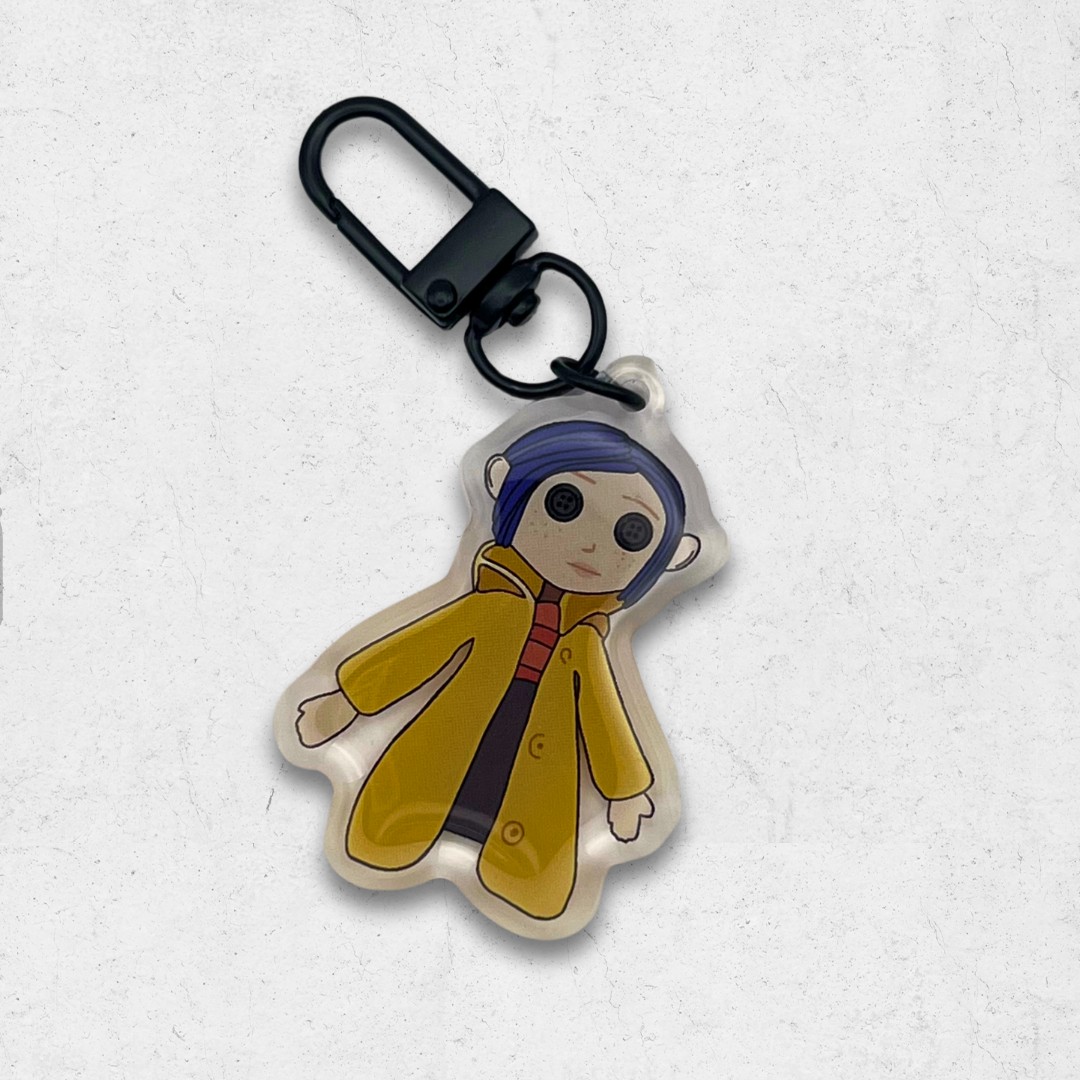 coraline acrylic keychain