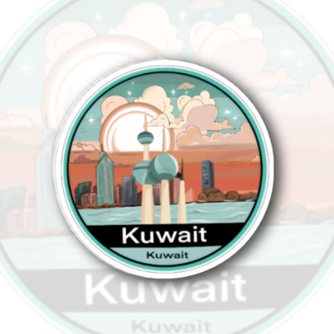 Futuristic Kuwait (عيد الوطني) SK exclusive - Glossy vinyl sticker