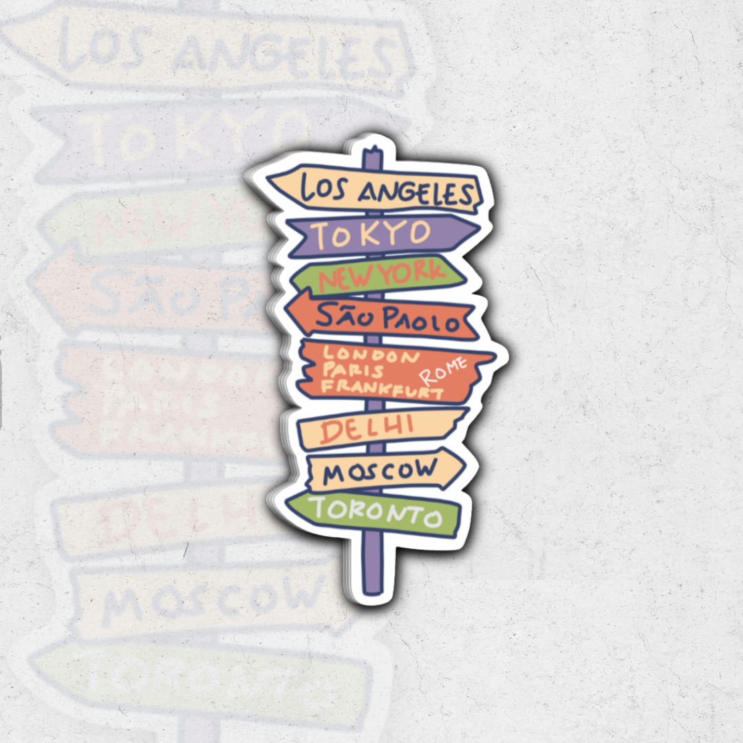 Location Sign - glossy vinyl sticker