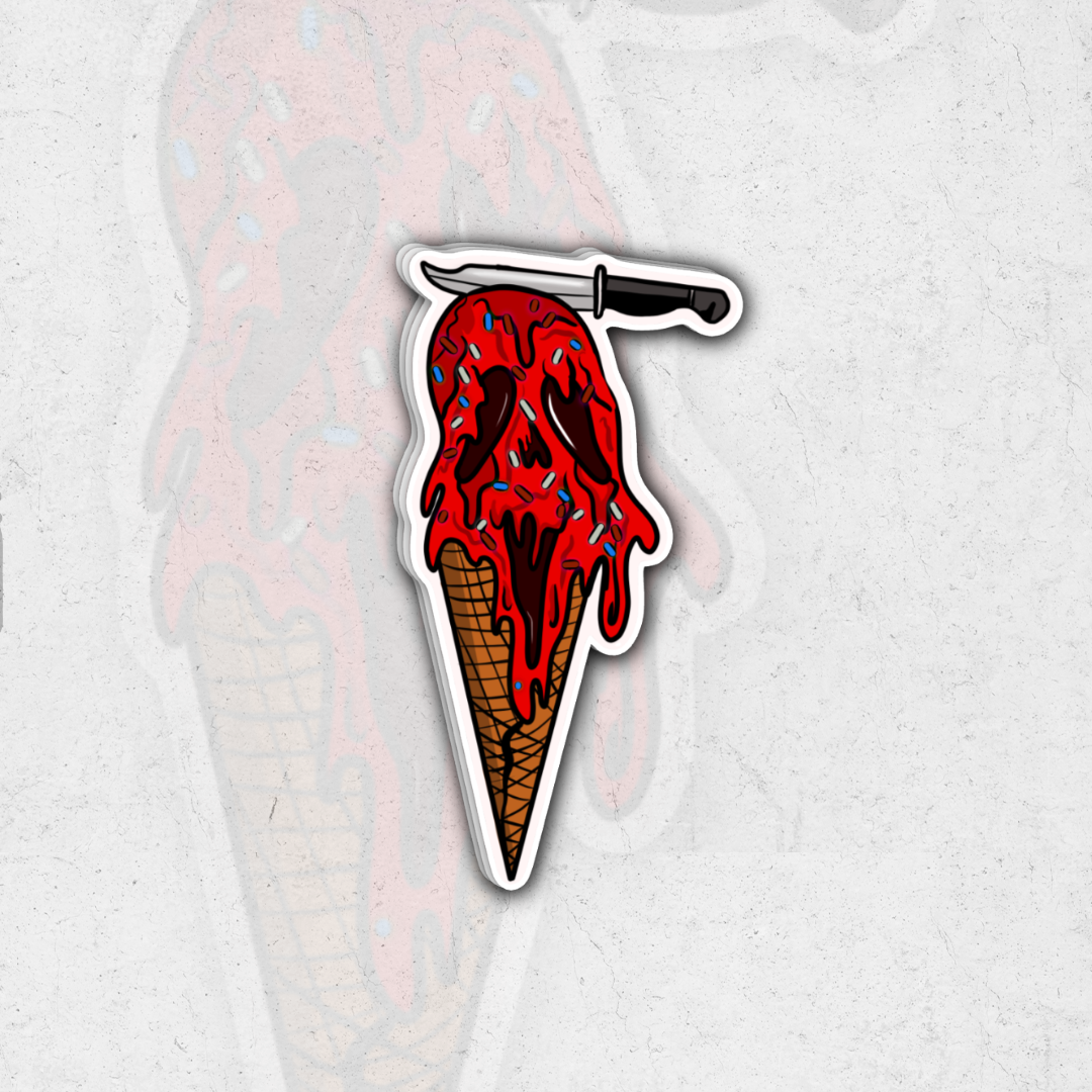 red ice cream (euphoria) - glossy vinyl sticker