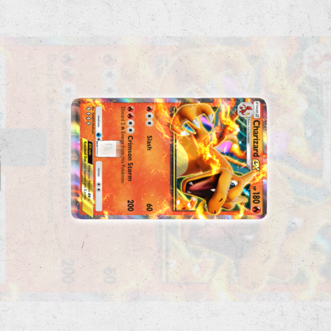 pokemon credit card sticker Charizard (pokémon)