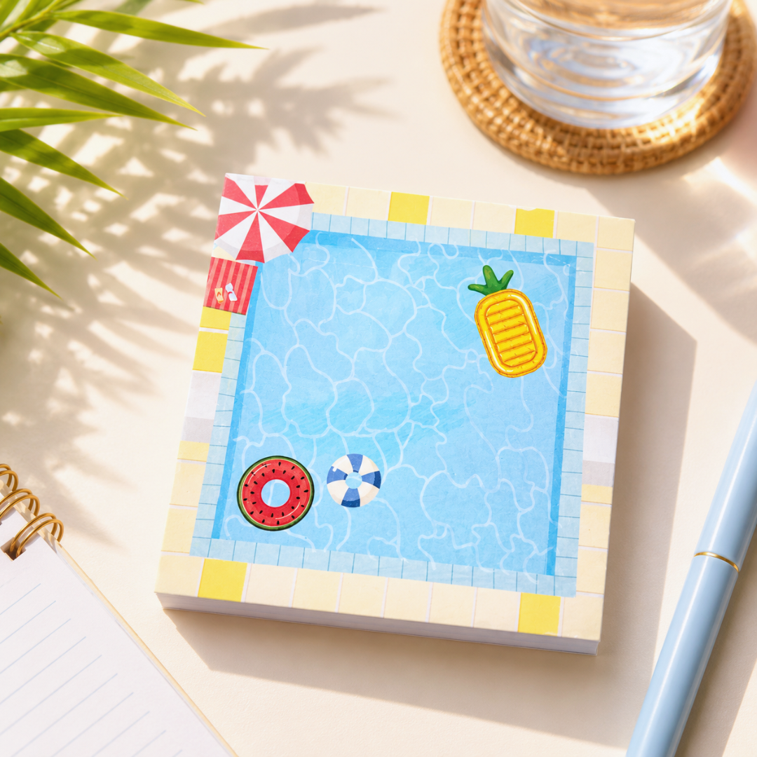 Summer time (pool) mini notepad