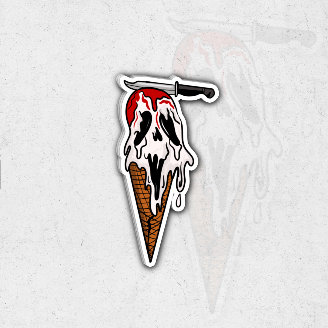 White ice cream (euphoria) - glossy vinyl sticker