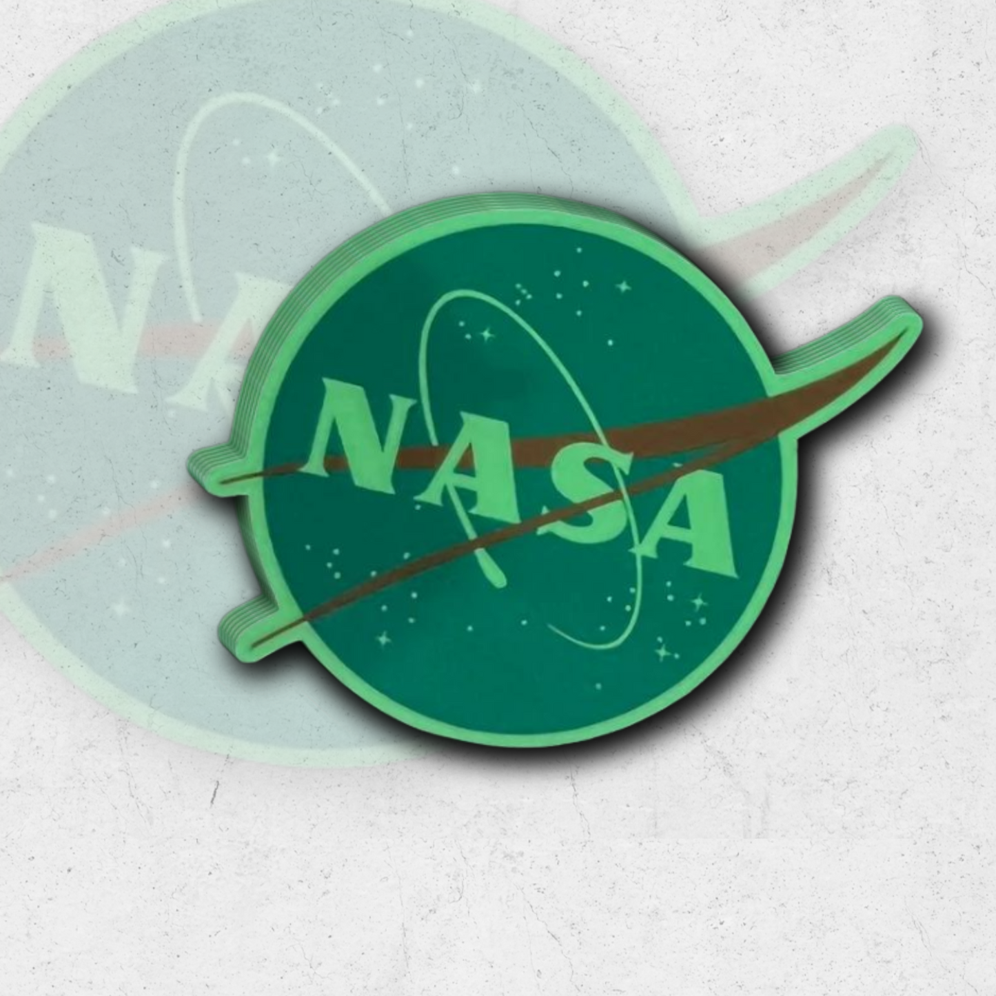 Nasa - glow in the dark vinyl sticker