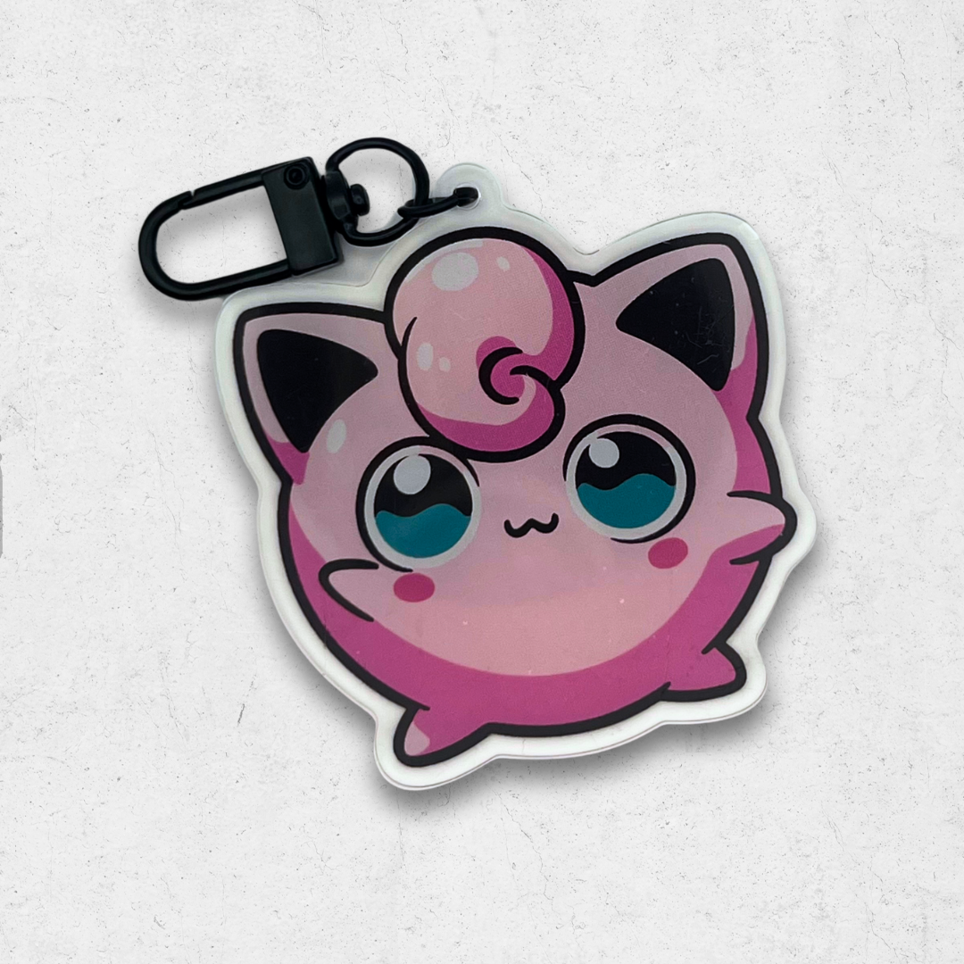 JigglyPuff pokémon acrylic keychain