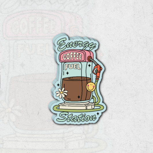 Coffee Fuel - glossy vinyl sticker
