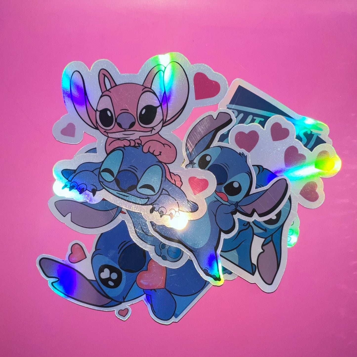 Stitch pack- holographic sticker