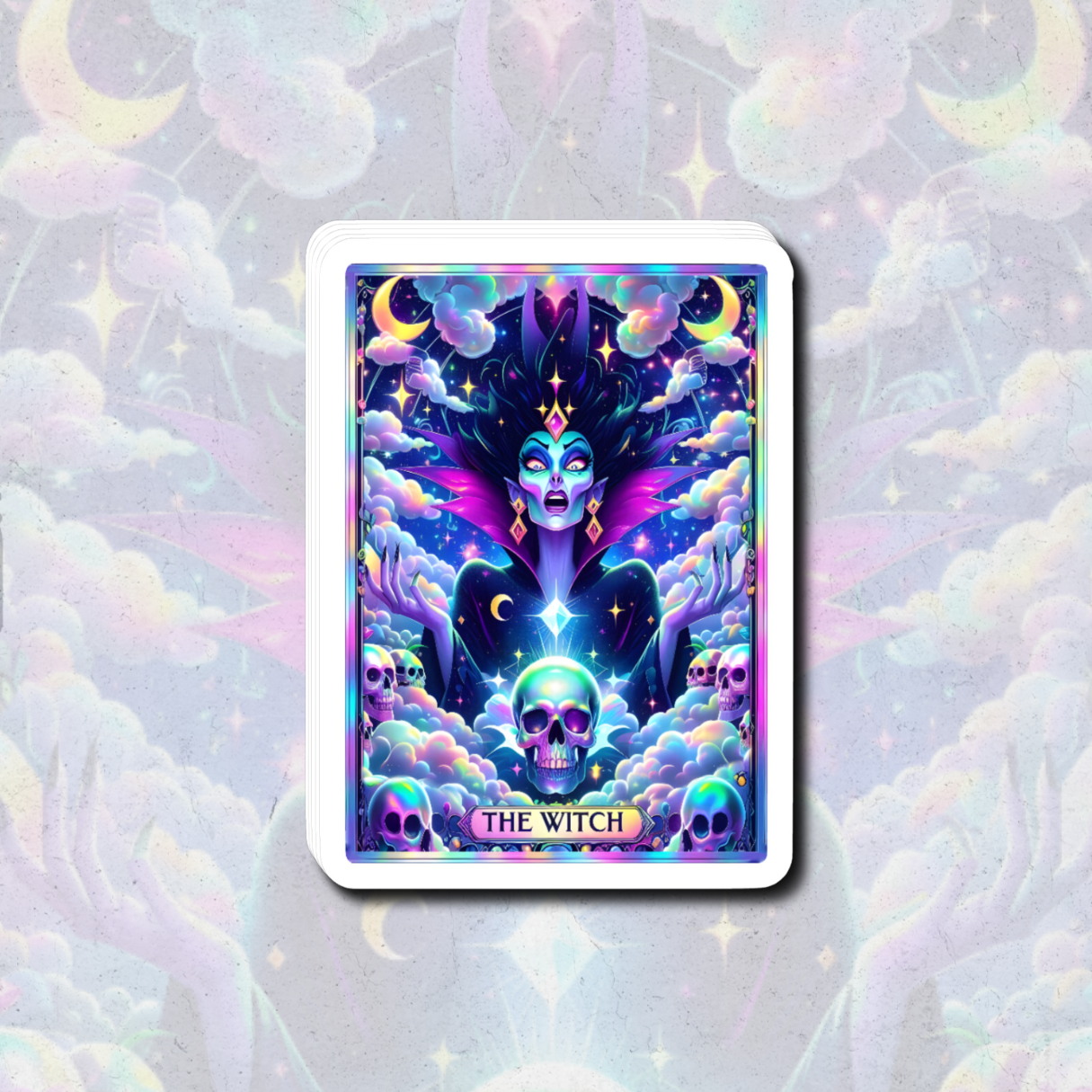 The witch tarot sticker - Holographic vinyl sticker