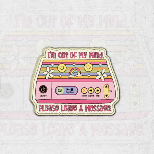 Leave a message - glossy vinyl sticker