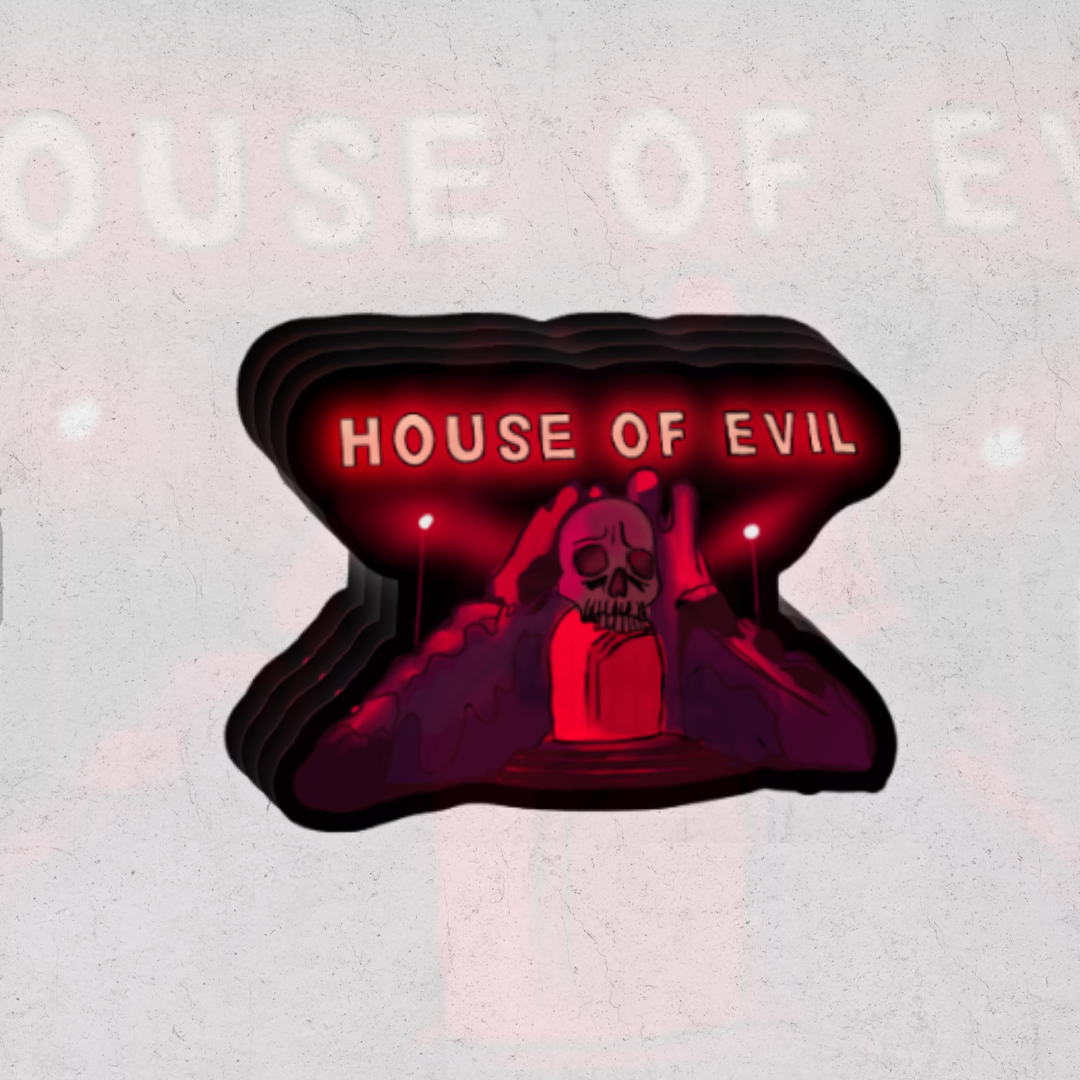 House of evil (winter wonderland collection) sk exclusive - glossy vinyl sticker