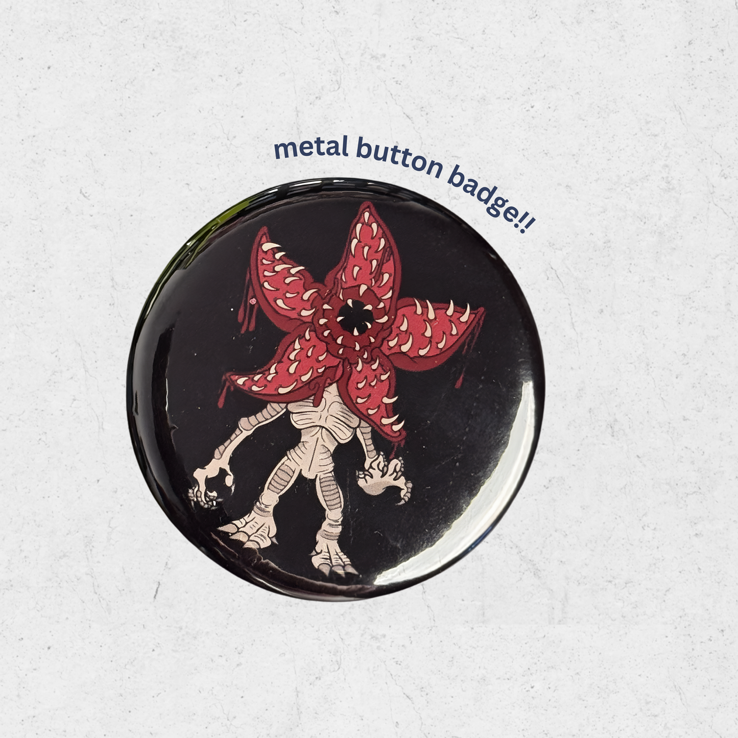 Stranger things Demogorgon button pin