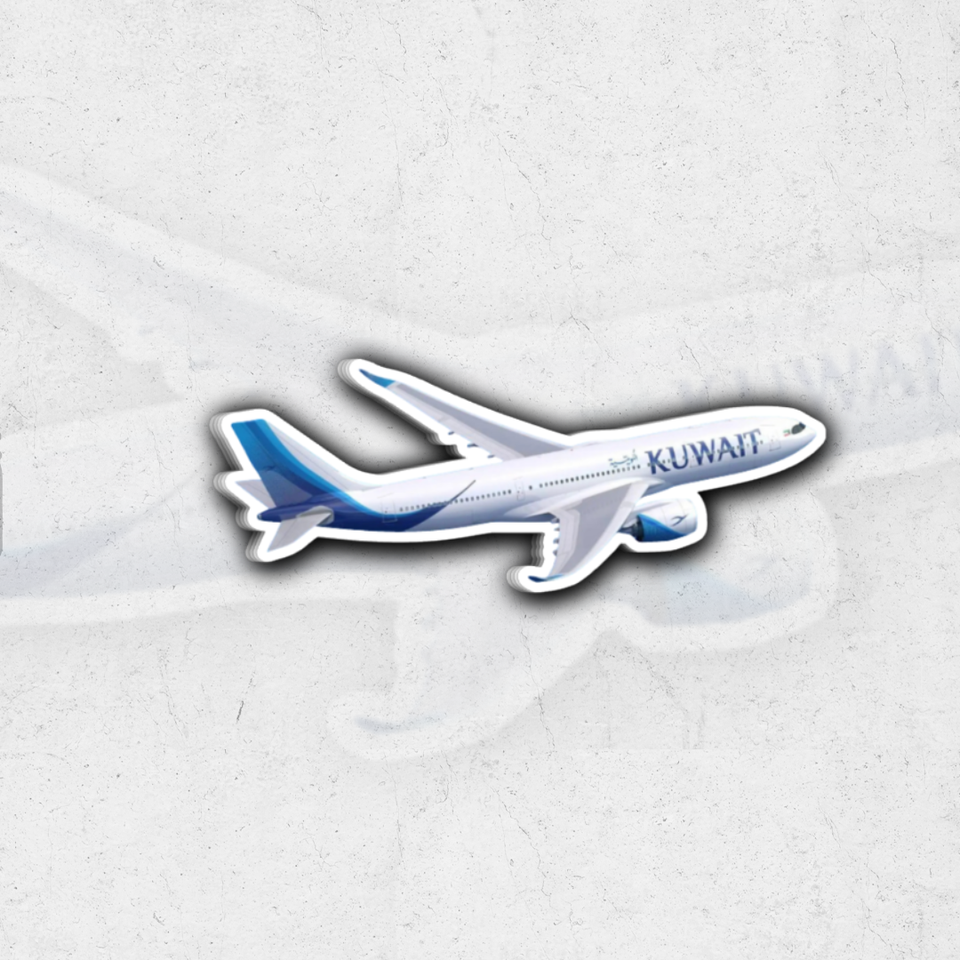 Kuwait airways - glossy vinyl sticker