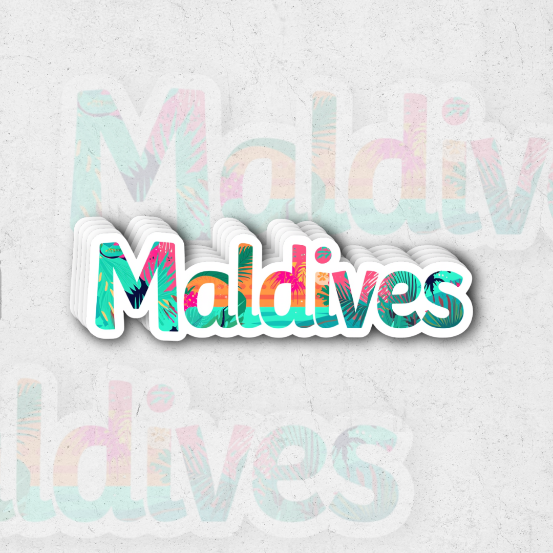 Maldives bright ( SK Exclusive) - glossy vinyl sticker