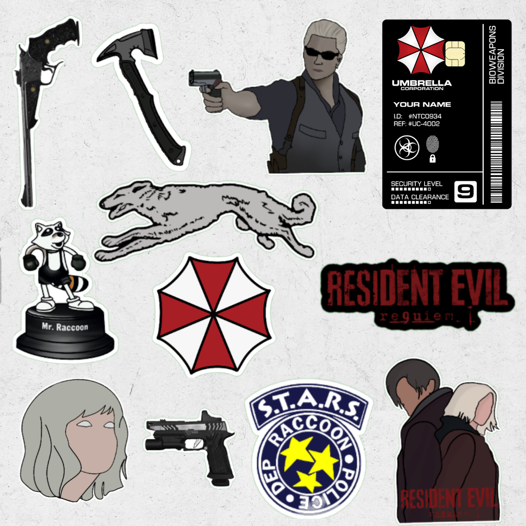 Resident Evil (custom name) - vinyl sticker