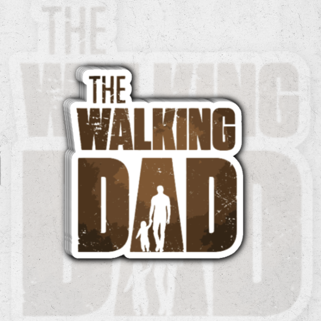the walking dad - holographic vinyl sticker