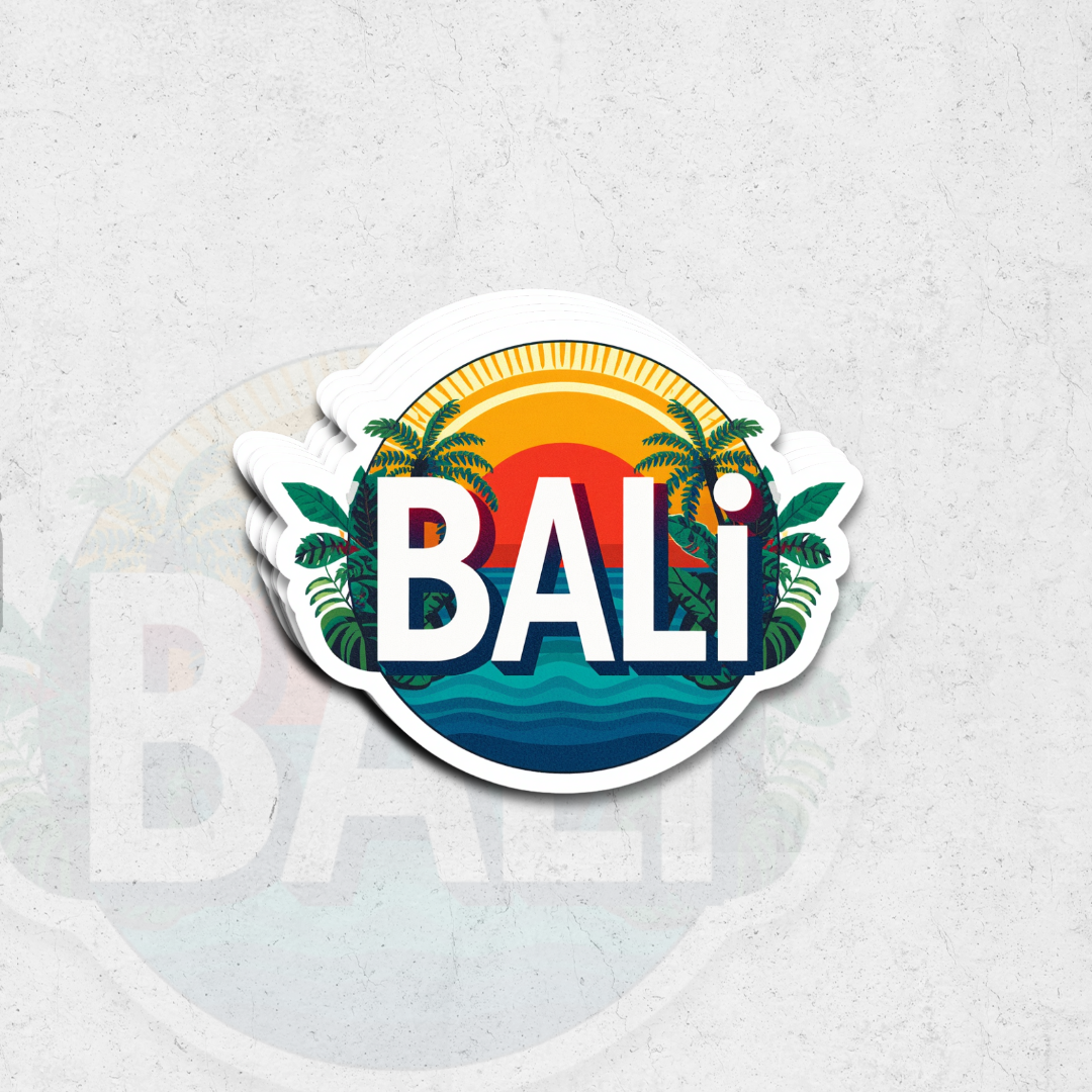 Bali beach design ( SK Exclusive) - glossy vinyl sticker