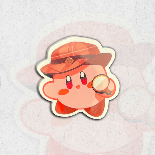 Kirby  Sherlock - glossy vinyl sticker