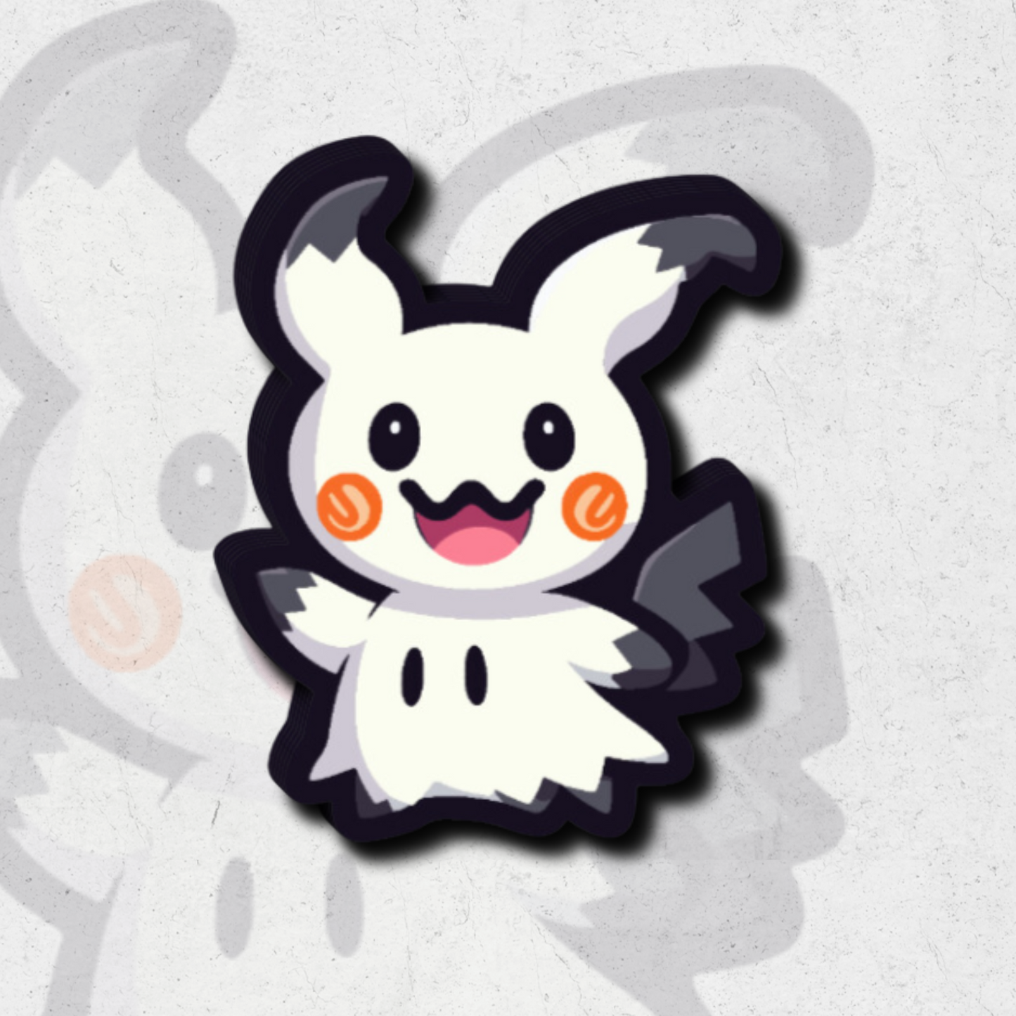 Cute Mimikyu pokémon - glitter vinyl sticker