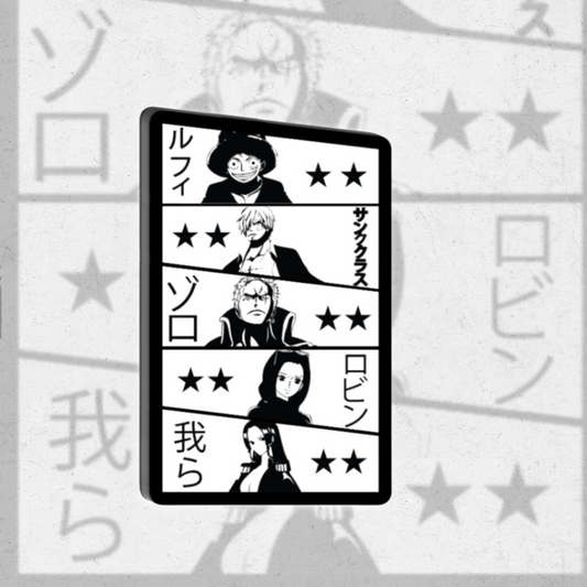 One piece black/white - holographic vinyl sticker