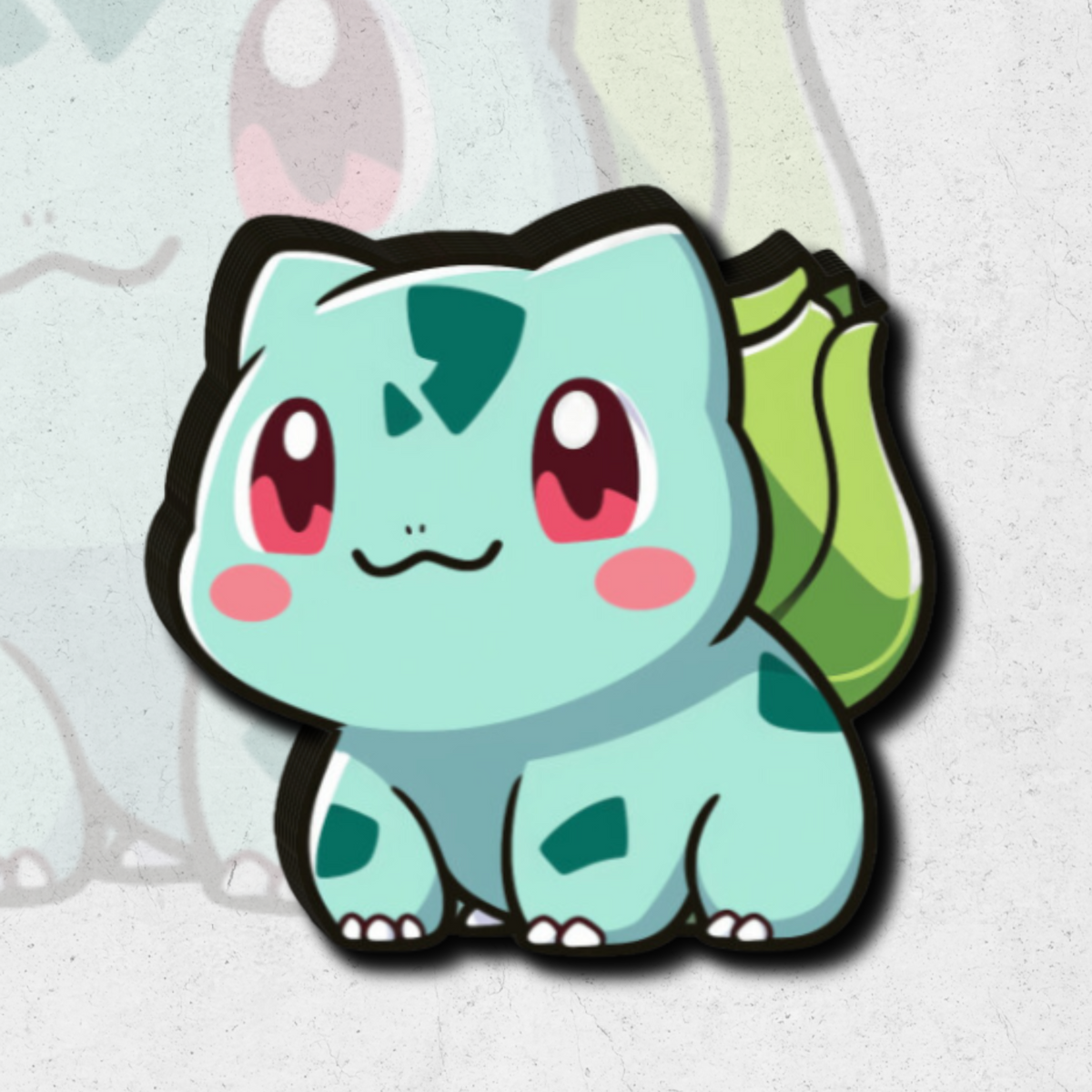 Bulbasaur Cute Sticker Cute bulbasaur pickachu pokémon - Glossy vinyl sticker – sk sticker