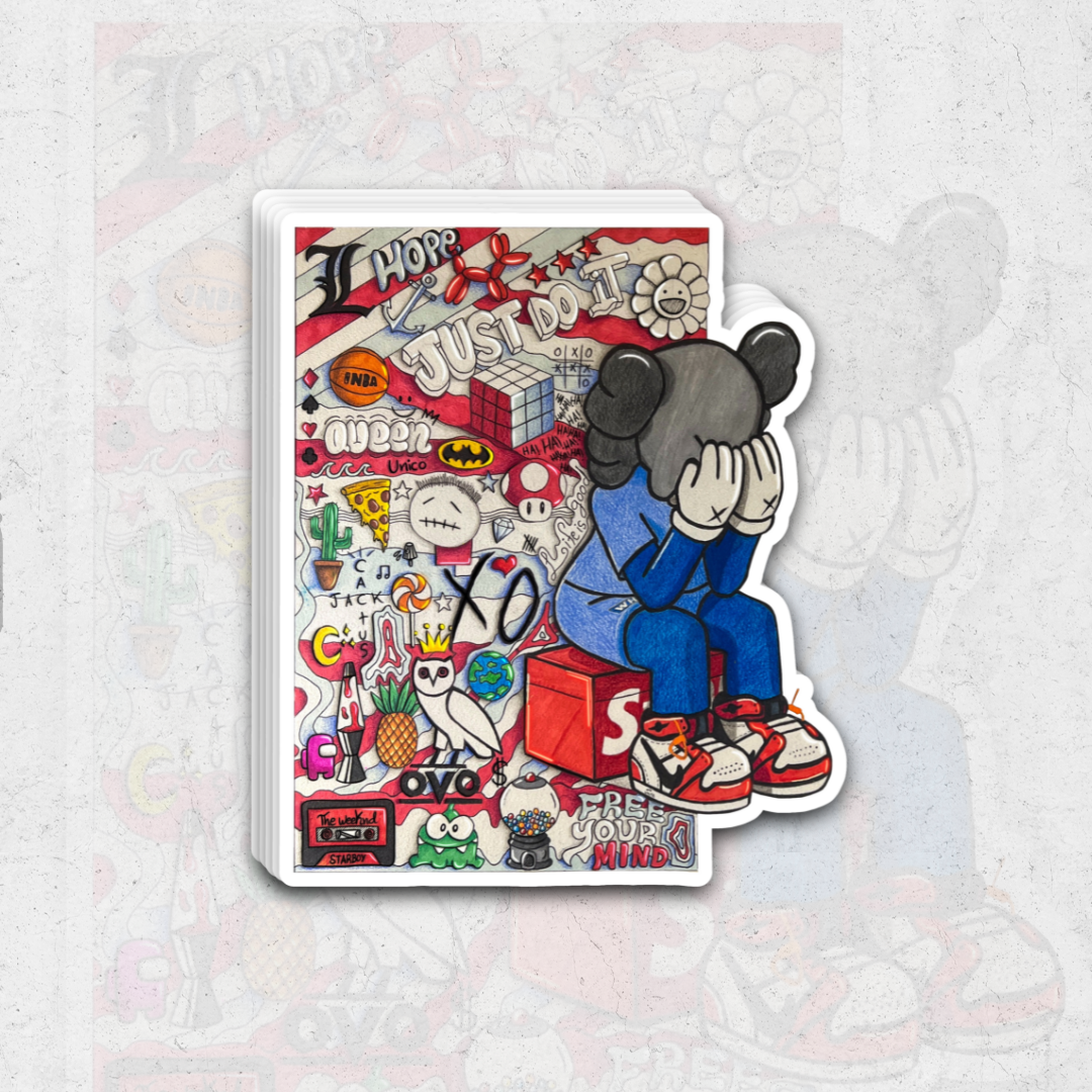 Kaws graffiti - Holographic sticker