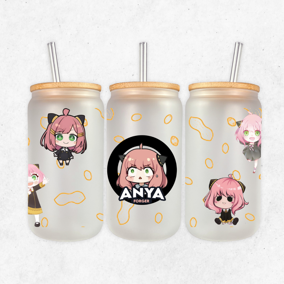 Anya2 - spy x family glass cup