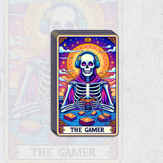 The gamer tarot card - glossy vinyl sticker