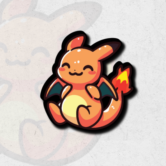 Cute Charizard pokémon - Glossy vinyl sticker