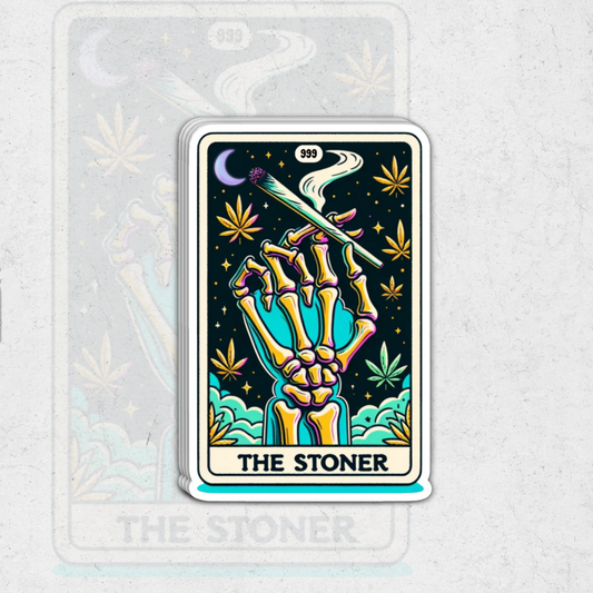 The smoker tarot card  - glossy vinyl sticker