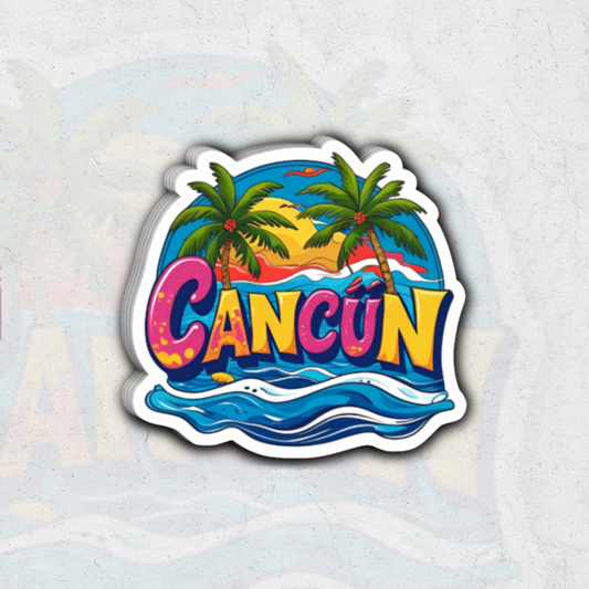 Cancun city mexico country (SK Exclusive)- glossy vinyl sticker