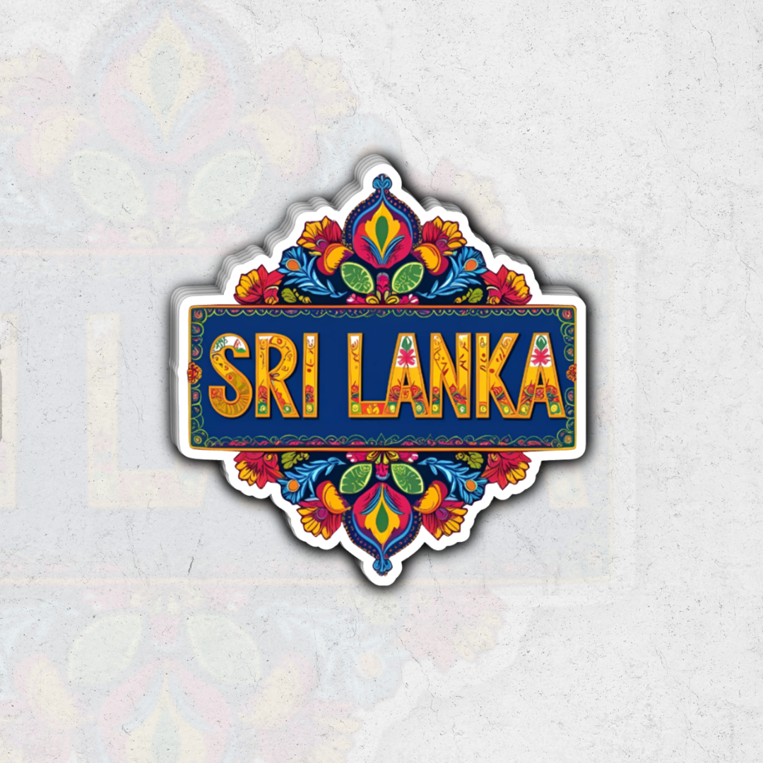 Sri Lanka  country (SK Exclusive)- glossy vinyl sticker