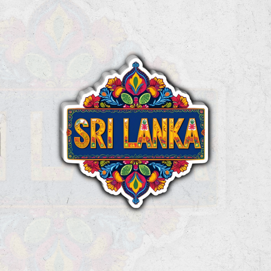 Sri Lanka  country (SK Exclusive)- glossy vinyl sticker