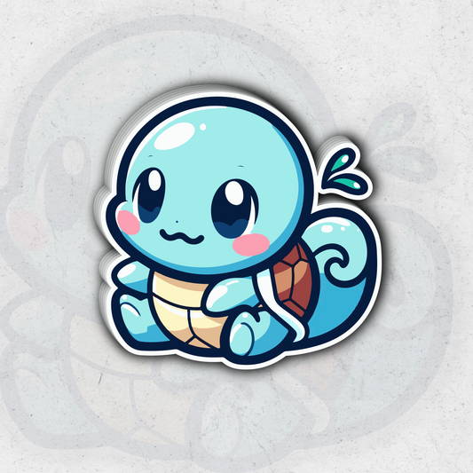 Cuti Squirtle pickachu pokémon - Glossy vinyl sticker