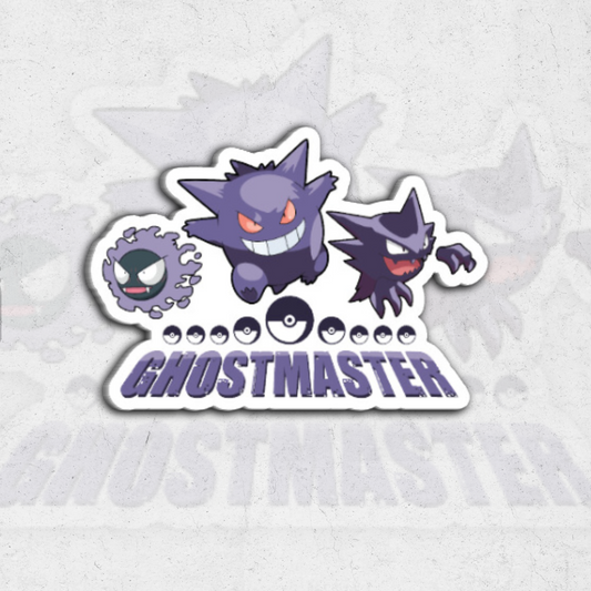 Ghost master (pokémon) - clear vinyl sticker