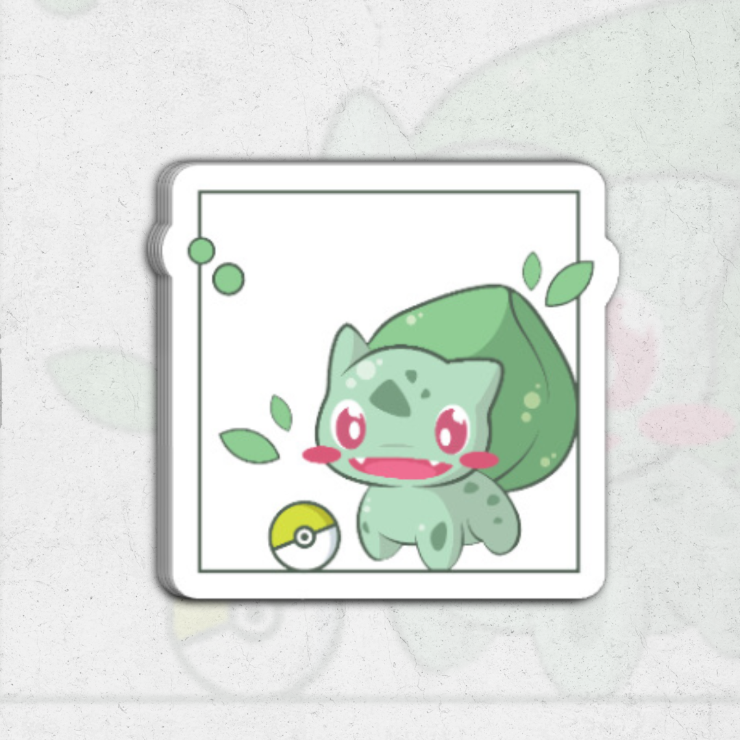 Bulbasor Sticker Bulbasaur (pokémon) - clear vinyl sticker – sk sticker