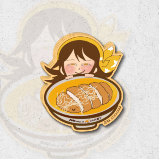 Meme Monster Curry (Sk Exclusive) - glitter viynl sticker