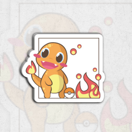 Charmander (pokémon) - clear vinyl sticker