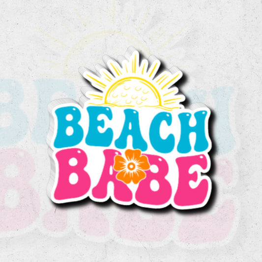 Beach babe - Glossy vinyl sticker