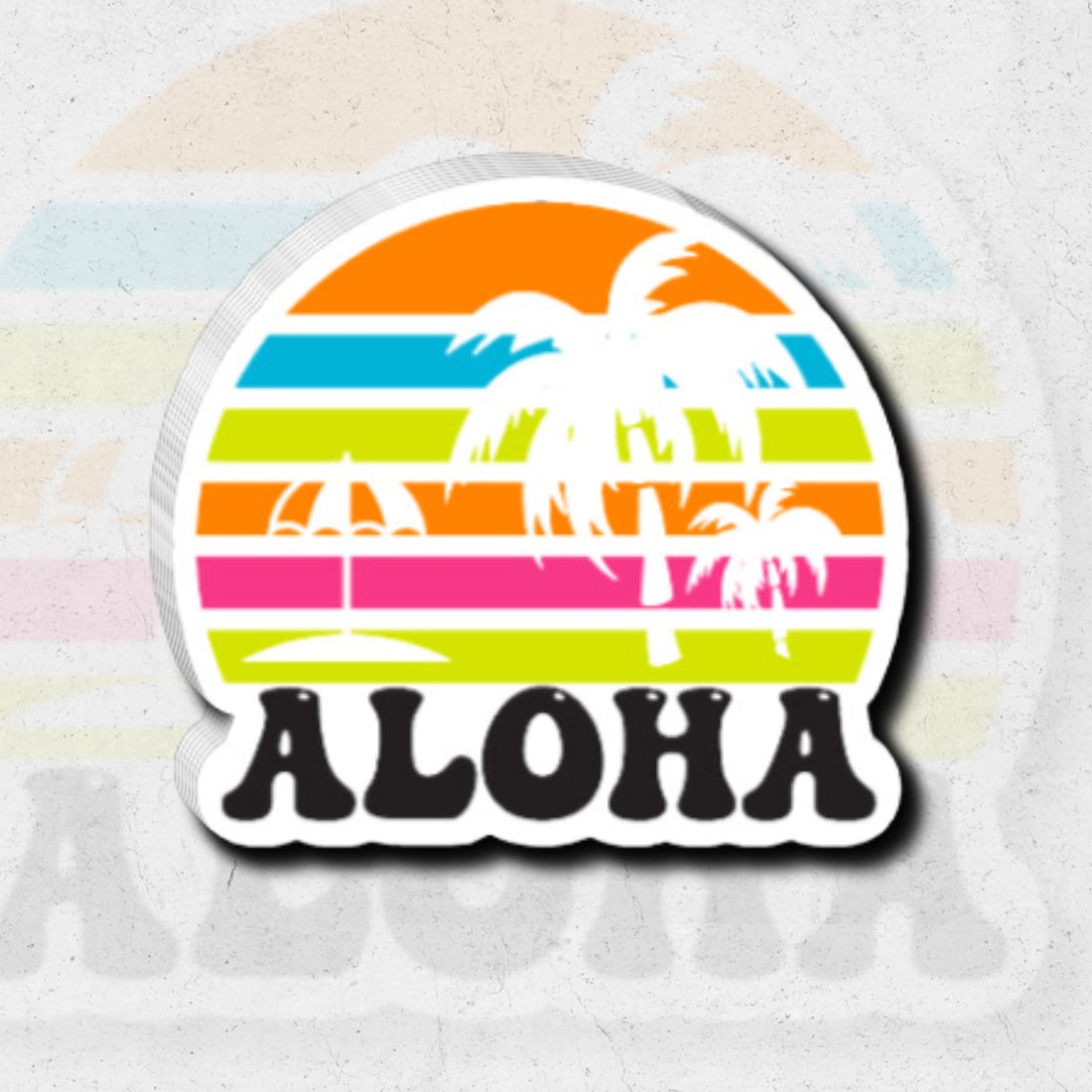 Aloha - Glossy vinyl sticker – sk sticker