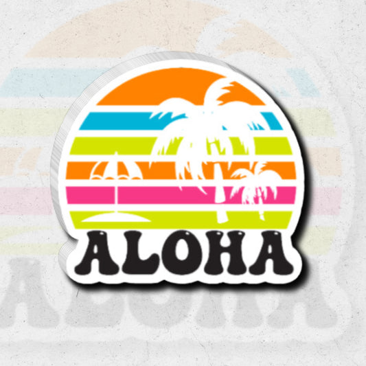 Aloha - Glossy vinyl sticker