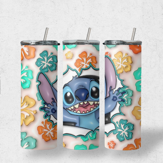 Stitch 3d flower tumbler