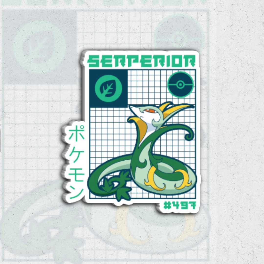 Serperior (pokémon) - clear vinyl sticker