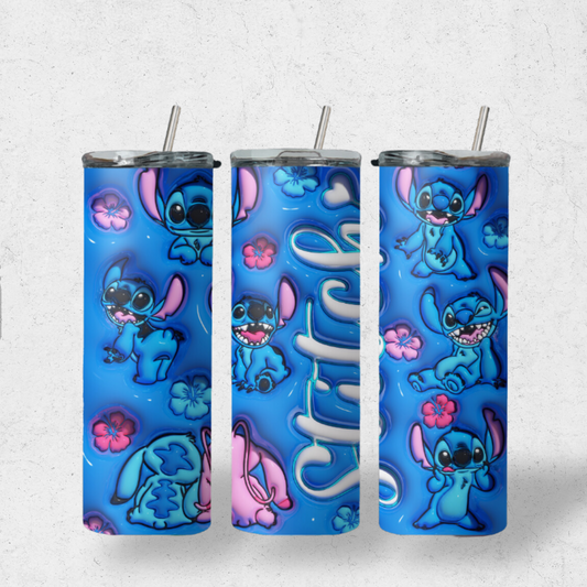 stitch blue tumbler