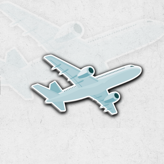 Airplane - glossy vinyl sticker